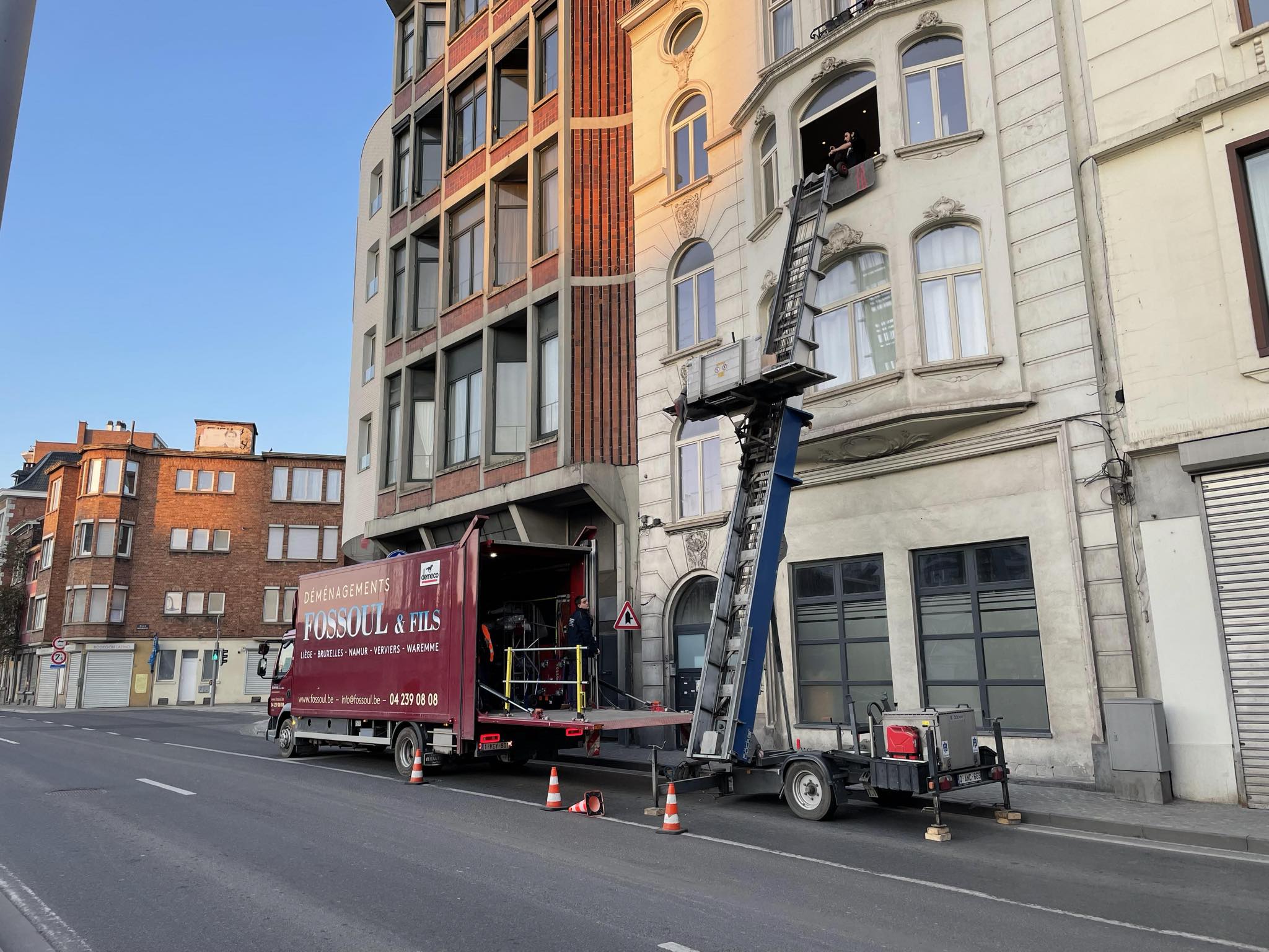 Lift de déménagement Fossoul en intervention